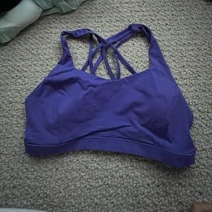 TWO- lululemon free to be serene bras - purple & Tiffany blue size 10
